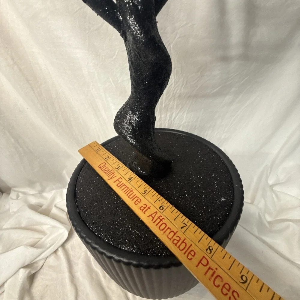 Halloween Hyde & EEK! Black Glitter Pot Tree Large Urn 38